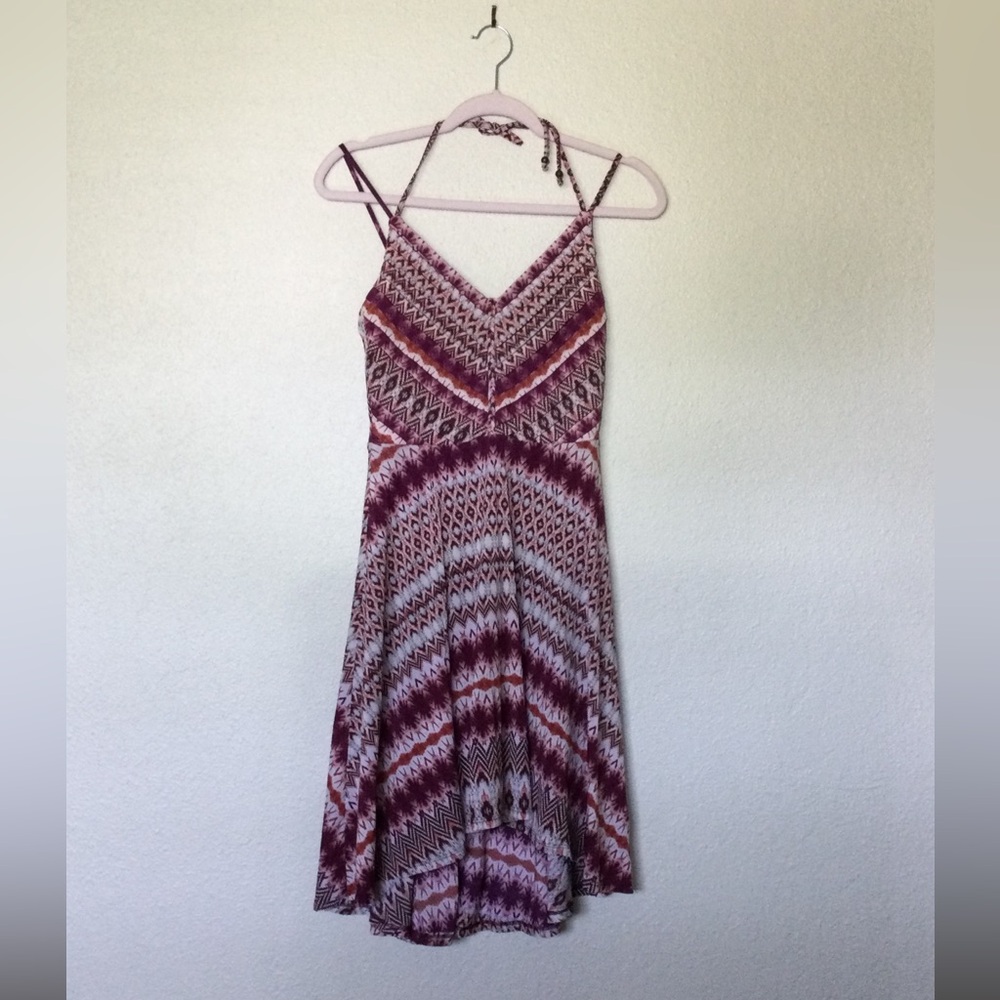 Jessica Simpson Wine Colored Patterned Dress